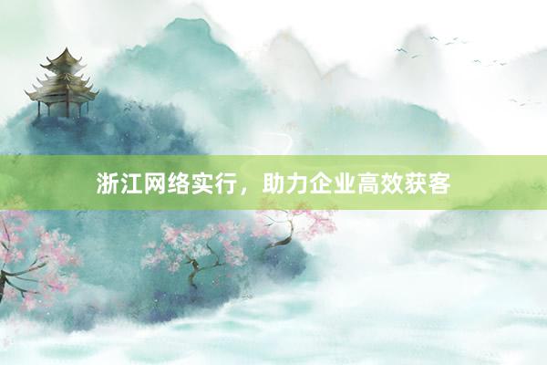 浙江网络实行，助力企业高效获客